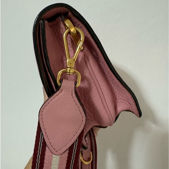 authentic Prada Pink Vitello Daino Leather Flap Crossbody Bag - Picture 3 of 16
